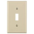 Leviton Leviton Mfg 024-80701-00T Light Almond 1 Gang Toggle Switch Wall Plate 024-80701-00T